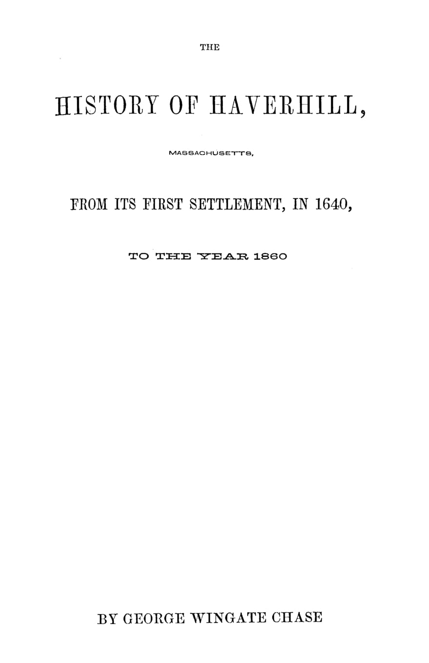 History Of Haverhill [Massachusetts],Used