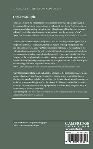 The Law Multiple: Judgment and Knowledge in Practice (Cambridge Studies in Law and Society),Used