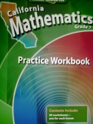 California Mathematics Grade 7: Practice Workbook,Used