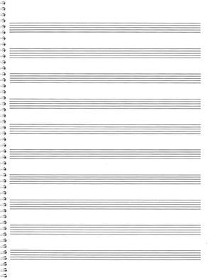 74. Spiral Book: 10stave: Passantino Manuscript Paper (Passantino Manuscript Papers),Used