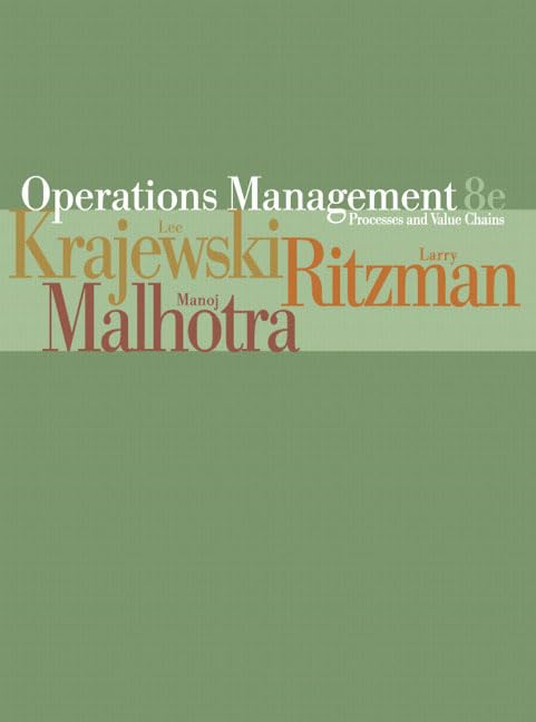 Operations Management: Process and Value Chains (8th Edition),Used
