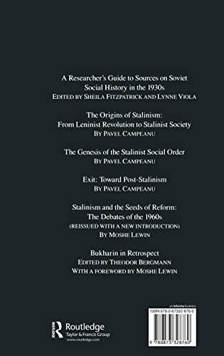 Stanlinism: Essays in Honour of Moshe Lewin,Used