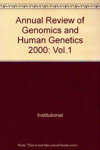 Annual Review of Genomics and Human Genetics: 2000 (Annual Review of Genomics & Human Genetics),Used