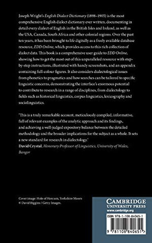 English Dialect Dictionary Online: A New Departure in English Dialectology,Used