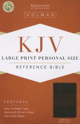 Kjv Large Print Personal Size Reference Bible, Saddle Brown Leathertouch,Used
