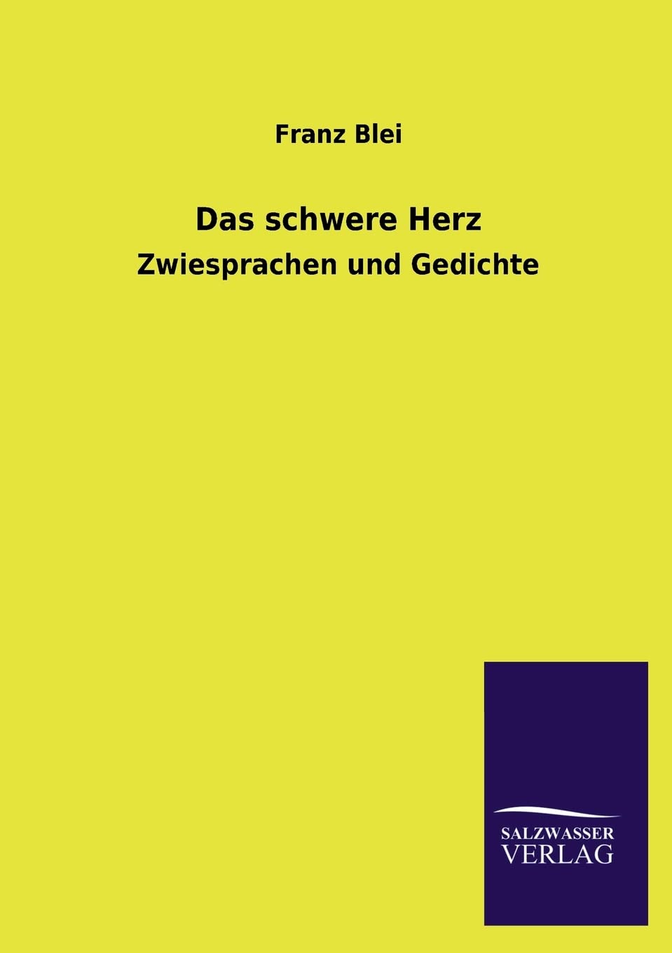 Das schwere Herz (German Edition),Used
