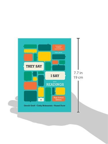 They Say / I Say': The Moves That Matter In Academic Writing, With Readings (Third High School Edition)-new