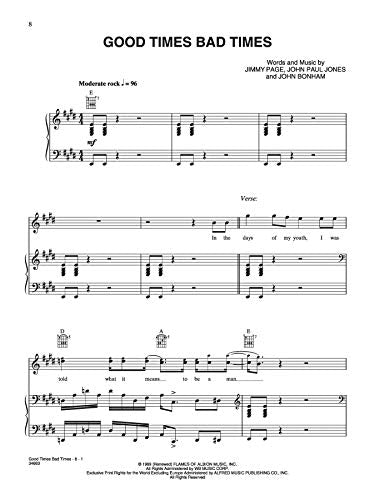 Led Zeppelin  I Platinum: Piano/Vocal/Chords (Alfred'S Platinum Album Editions)
