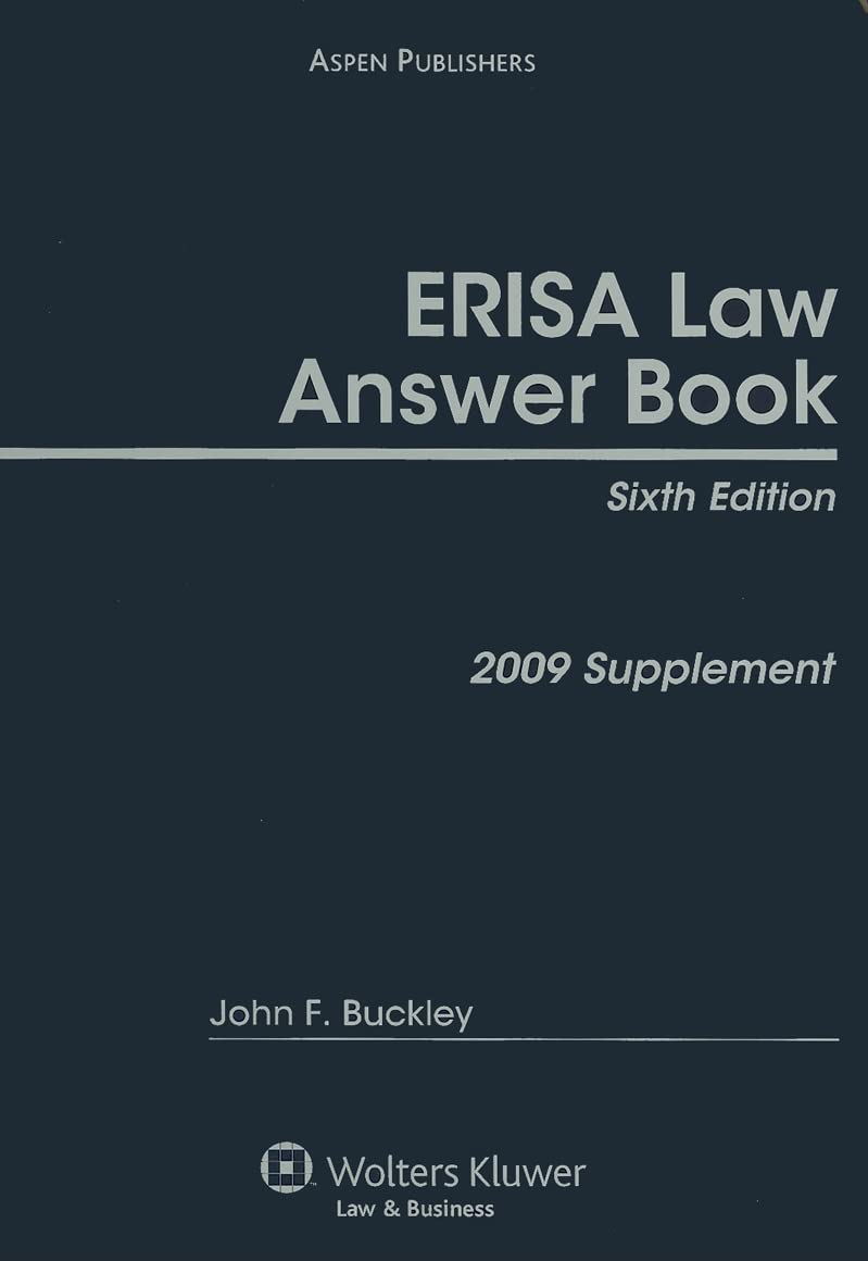 ERISA Law Answer Book supplement,Used