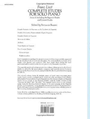 Complete Etudes For Solo Piano, Series Ii: Including The Paganini Etudes And Concert Etudes (Dover Classical Piano Music)