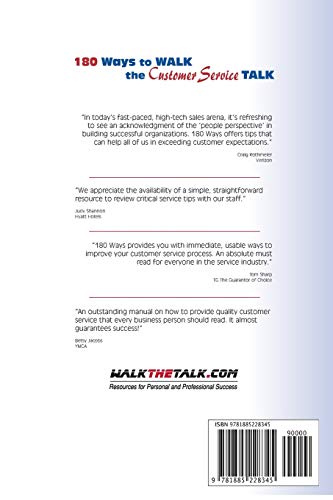 180 Ways to Walk The Customer Service Talk,Used
