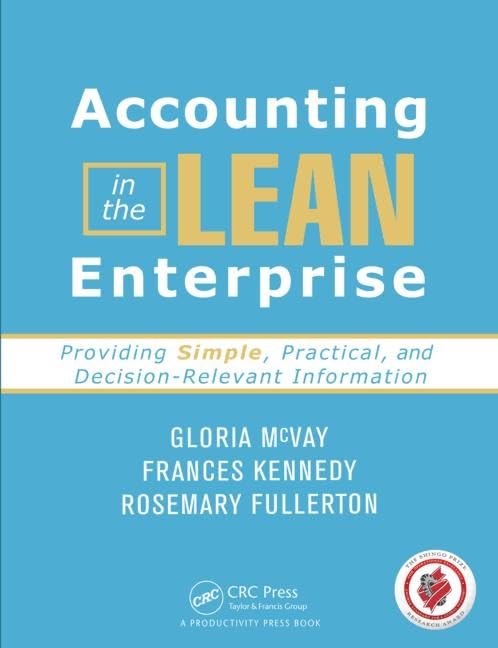 Accounting in the Lean Enterprise,Used