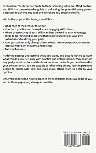 Persuasion: The Definitive Guide to Understanding Influence, Mindcontrol and NLP (Persuasion Series) (Volume 1),Used