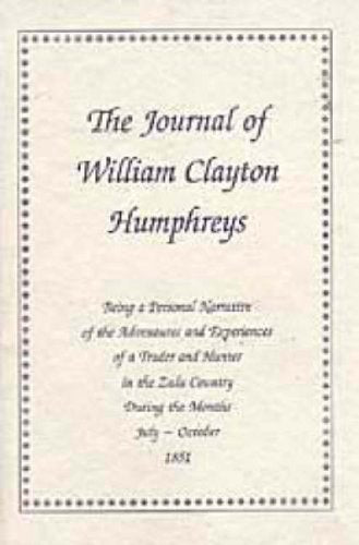 Journal William Clayton (Colin Webb Natal & Zululand S.),Used