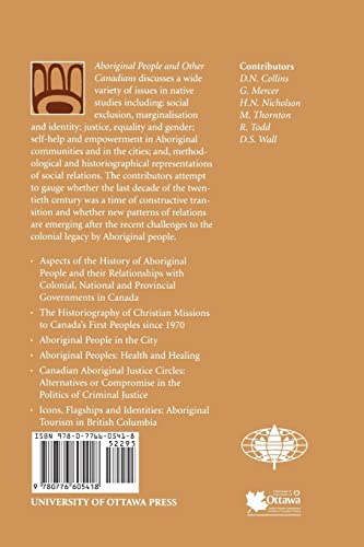 Aboriginal People and Other Canadians: Shaping New Relationships (International Canadian Studies Series),Used