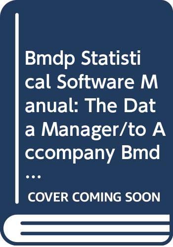 BMDP Statistical Software Manual, 1992 Edition: Vol. 3,Used