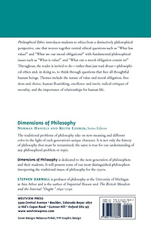 Philosophical Ethics: An Historical And Contemporary Introduction (Dimensions of Philosophy),Used