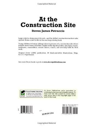 At the Construction Site Coloring Book (Dover Kids Coloring Books),Used