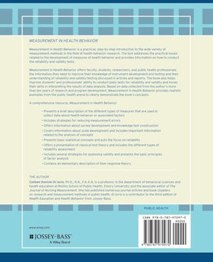 Measurement in Health Behavior: Methods for Research and Evaluation,New
