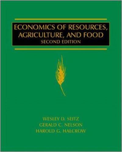 Economics Of Resources, Agriculture And Food,New