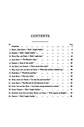 Ode to St. Cecilia's Day: SATB or SAATTB with SAATBB Soli (English Language Edition) (Kalmus Edition),Used