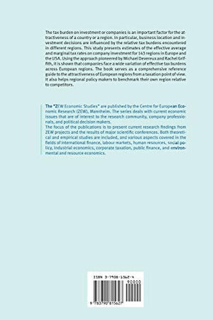 The Effective Tax Burden of Companies in European Regions: An International Comparison (ZEW Economic Studies, 28),Used