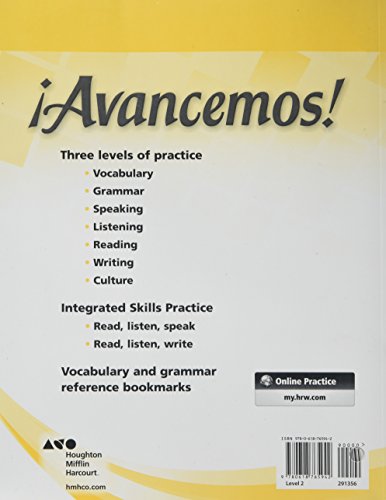 Avancemos: Cuaderno Practica Por Niveles 2, Revised (Spanish Edition),Used