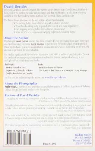 David Decides About Thumbsucking: A Story for Children, a Guide for Parents,New