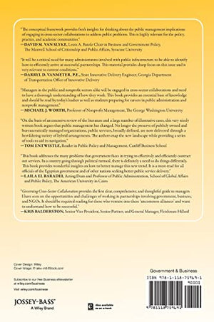 Governing CrossSector Collaboration (Bryson Public and Nonprofit Management),Used