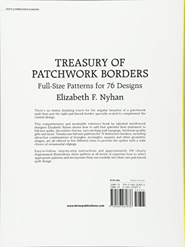 Treasury of Patchwork Borders: FullSize Patterns for 76 Designs (Dover Crafts: Quilting),Used