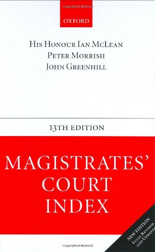 Magistrates Court Index