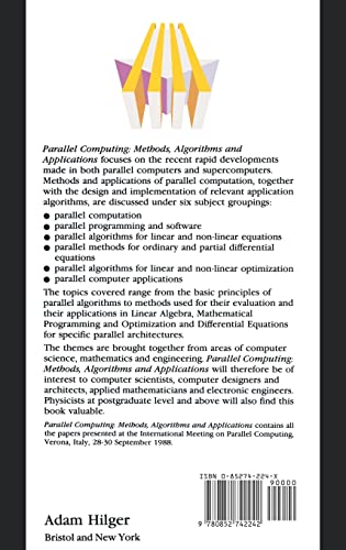 Parallel Computing: Methods, Algorithms and Applications,Used