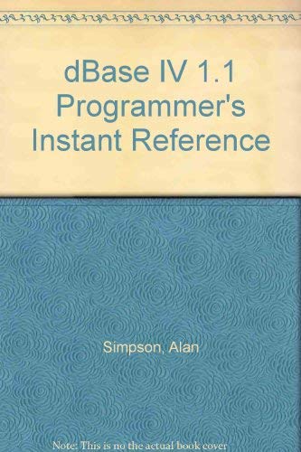 dBASE IV 1.1 Programmer's Instant Reference,Used