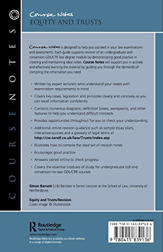 Course Notes: Equity and Trusts,Used