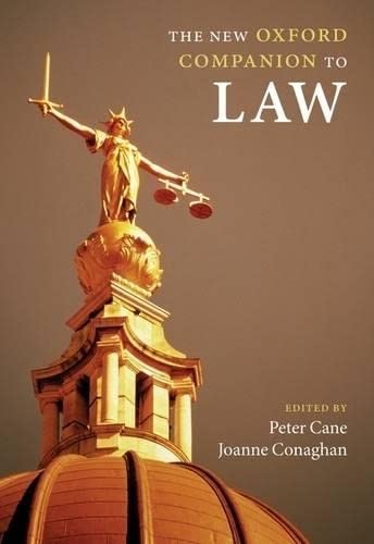 The New Oxford Companion to Law (Oxford Companions),Used