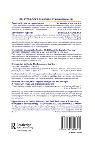 Handbook Of Hypnotic Phenomena In Psychotherapy,Used