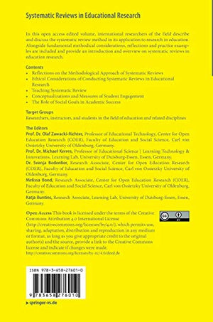Systematic Reviews in Educational Research: Methodology, Perspectives and Application,Used