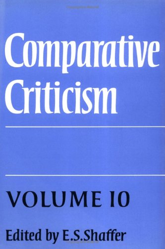 Comparative Criticism: Volume 10, Comedy, Irony, Parody (Comparative Criticism, Series Number 10),Used