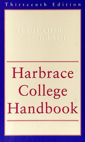 HARBRACE COLLEGE HANDBOOK,13E(NEW ORG),New