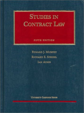 Studies in Contract Law, Fifth Edition,Used