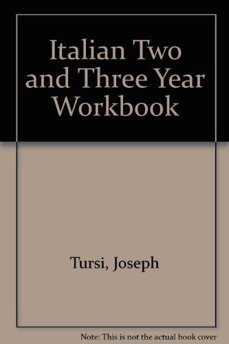 Italian Two and Three Year Workbook,Used