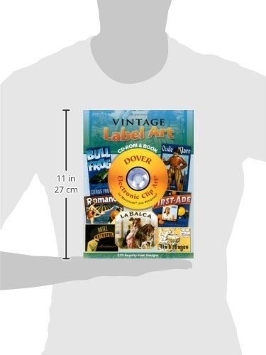 Vintage Label Art CDROM and Book (Dover Electronic Clip Art),Used