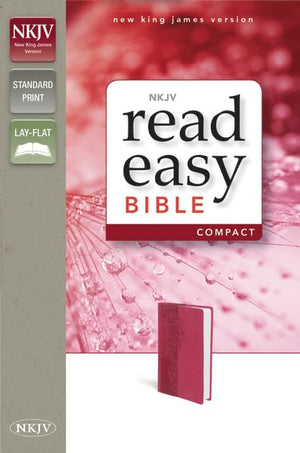 NKJV, ReadEasy Bible, Compact, Leathersoft, Pink,Used