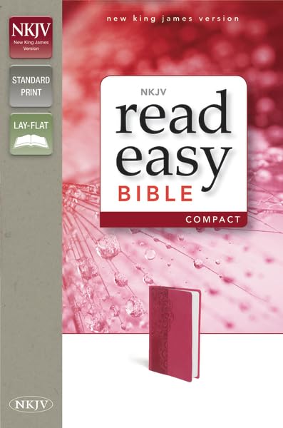 NKJV, ReadEasy Bible, Compact, Leathersoft, Pink,Used