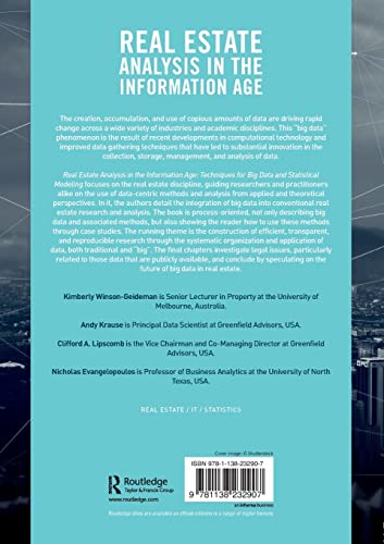 Real Estate Analysis in the Information Age,Used