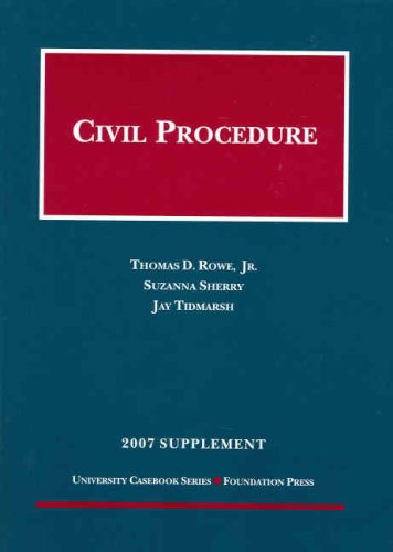 Civil Procedure, 2007 Supplement