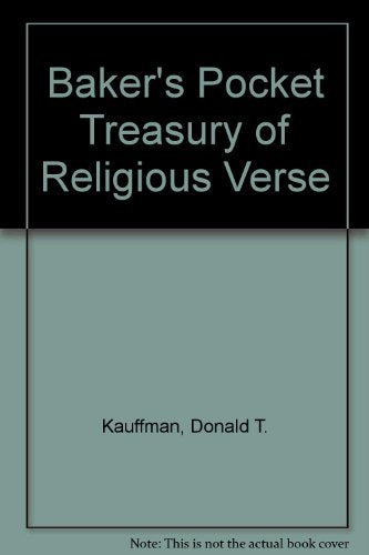Baker's Pocket Treasury of Religious Verse,Used