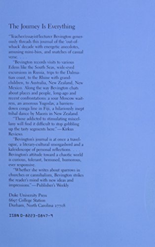 The Journey is Everything: A Journal of the Seventies,Used