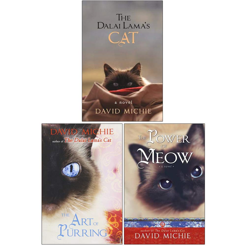 David Michie The Dalai Lamas Cat 3 Books Bundle Collection (The Dalai Lamas Cat, The Art of Purring, The Power of Meow),Used