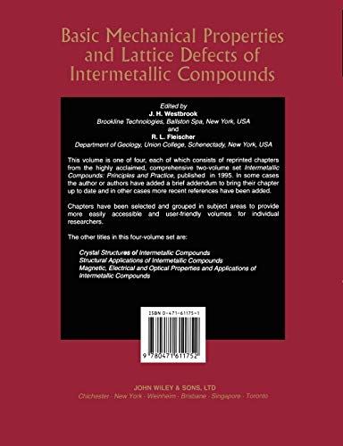 Intermetallic Compounds, Volume 2, Basic Mechanical Properties and Lattice Defects of,Used